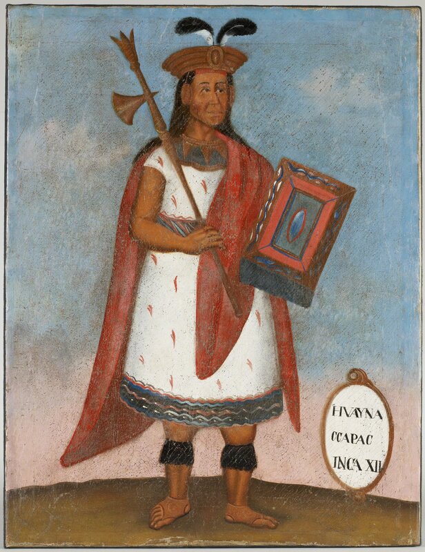 ‘Portrait of Huayna Capac, Inca XII ’, 19th century, Painting, Oil painting on cotton, Musée du quai Branly