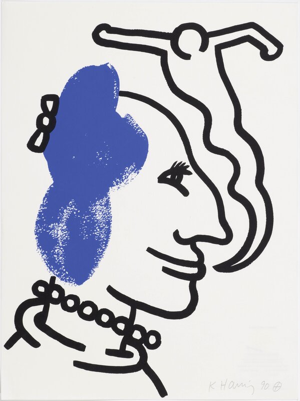 Keith Haring, ‘From: The Story of red and blue’, 1989, Print, Colour screenprint, Koller Auctions
