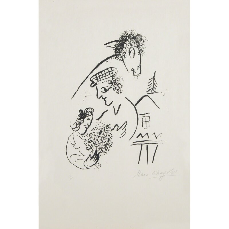 Marc Chagall, ‘Poèmes Plate 18’, 1968, Print, Woodcut on Japon Impérial, Freeman's