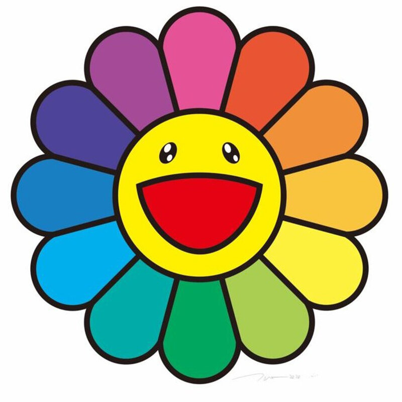 Takashi Murakami, ‘Smile On, Rainbow Flower!!’, 2020, Print, Silkscreen, Lougher Contemporary