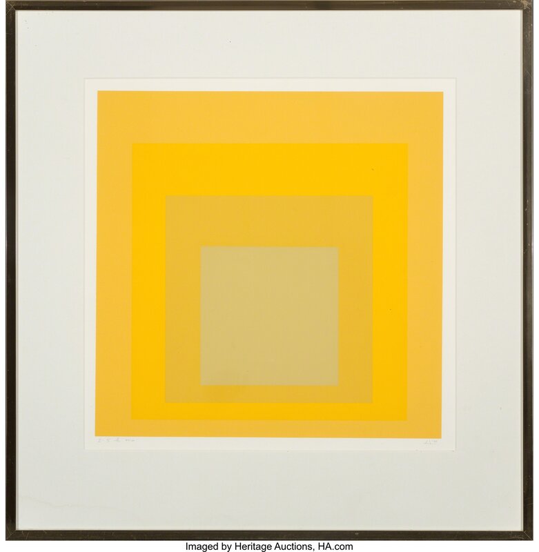 Josef Albers, ‘I-S h’, 1971, Print, Screenprint in colors on German Etching paper, Heritage Auctions