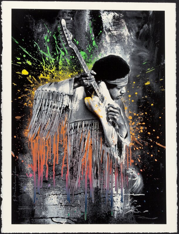 Mr. Brainwash, ‘Jimi (Gradient)’, 2015, Print, Screenprint in colors on wove paper, Heritage Auctions