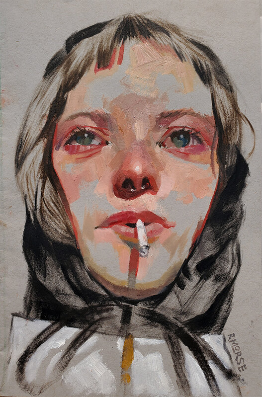 Ryan Morse, ‘Barb’, 2020, Painting, Oil on paper unframed, Abend Gallery