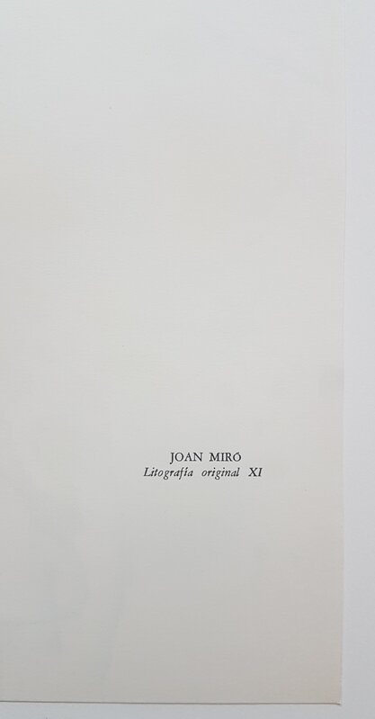 Joan Miró, ‘Litografia Original XI’, 1975, Print, Color Lithograph, Cerbera Gallery