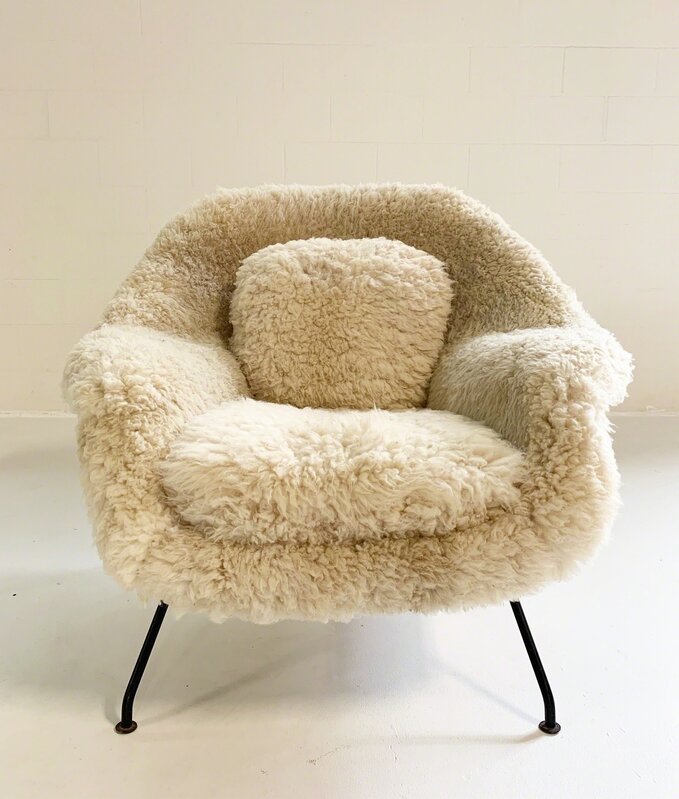 Eero Saarinen, ‘Bespoke Early Womb Chair Restored in California Sheepskin’, mid 20th century, Design/Decorative Art, Iron, California Sheepskin, Forsyth