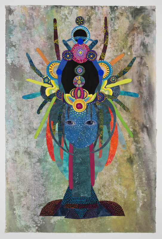 Saya Woolfalk, ‘Untitled #8 from the ChimaTEK series’, 2015, Drawing, Collage or other Work on Paper, Mixed media collage on paper, framed, Leslie Tonkonow Artworks + Projects