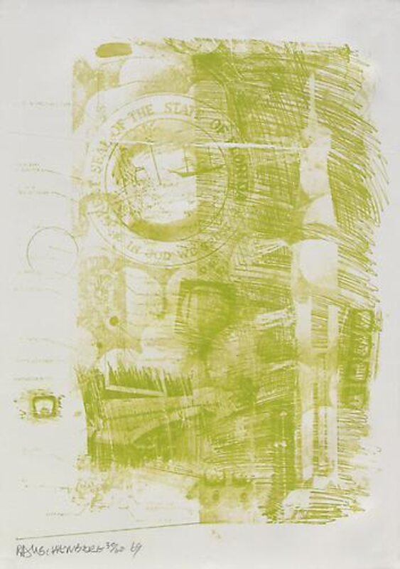 Robert Rauschenberg, ‘Marsh’, 1969, Print, Lithograph, Vertu Fine Art
