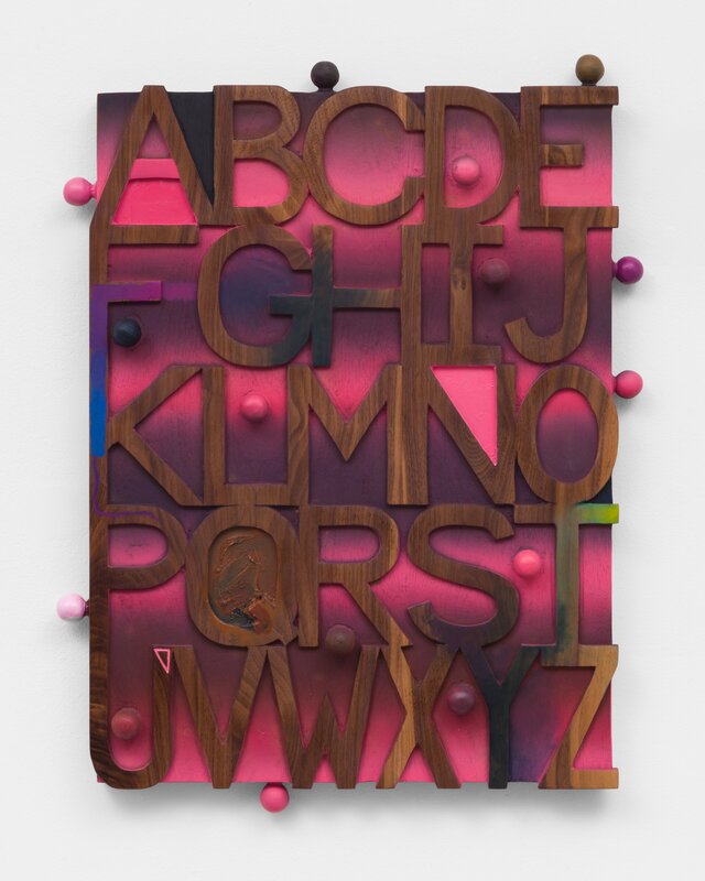 Josh Dihle, ‘Sunset Alphabet’, 2021, Painting, Oil and acrylic on walnut, M+B