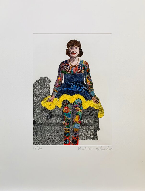 Peter Blake, ‘Liberty Beauty Rose ’, 2014, Print, Unique hand-painted etching on Somerset white 300gsm from the edition of 30, Paul Stolper Gallery