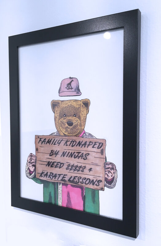 Sean 9 Lugo, ‘Family Kidnapped By Ninjas’, 2019, Drawing, Collage or other Work on Paper, Marker and ink on Bristol paper, framed, Deep Space Gallery