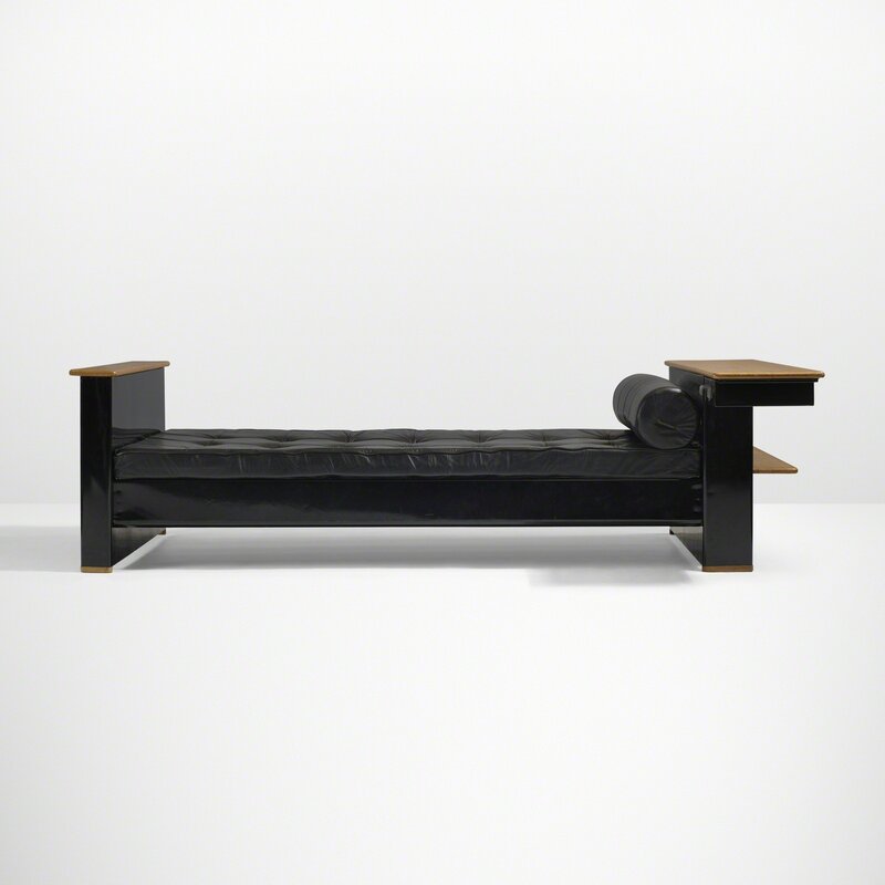 Jean Prouvé, ‘Lit divan, no. 10’, c. 1935, Design/Decorative Art, Enameled steel, oak, leather, aluminum, Rago/Wright/LAMA/Toomey & Co.