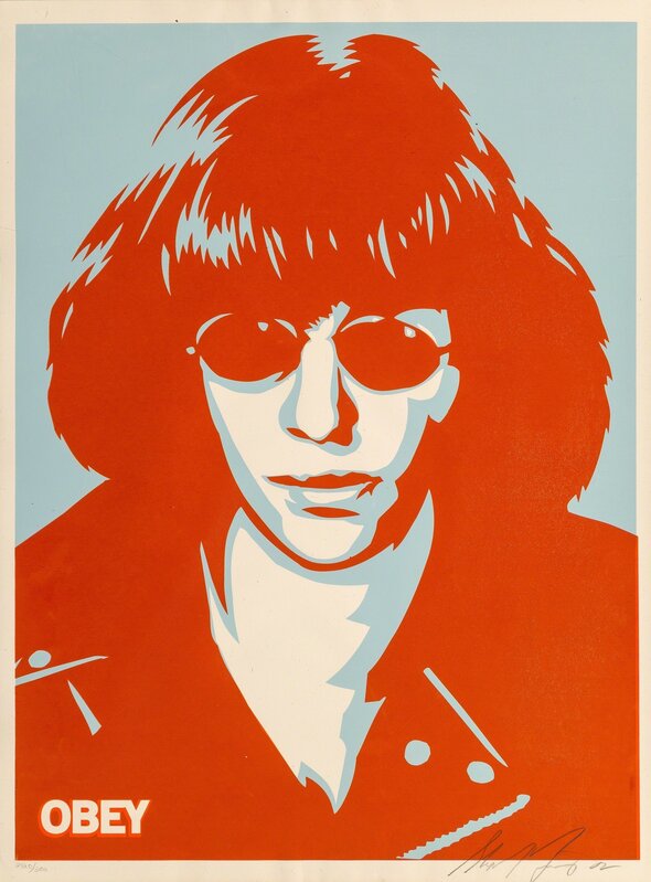 Shepard Fairey, ‘Ramone Poster’, 2002, Print, Screenprint in colors on speckled cream paper, Heritage Auctions