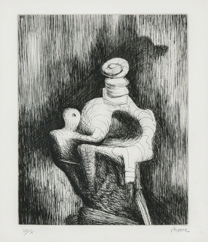 Henry Moore, ‘Mother and Child’, 1979-80, Print, Etching on paper, Skinner