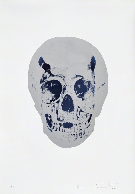 Damien Hirst, ‘The Dead (Silver Gloss/Westminster Blue Skull)’, 2009, Print, Foil block print in colours, on Arches 88 paper, with full margins., Phillips