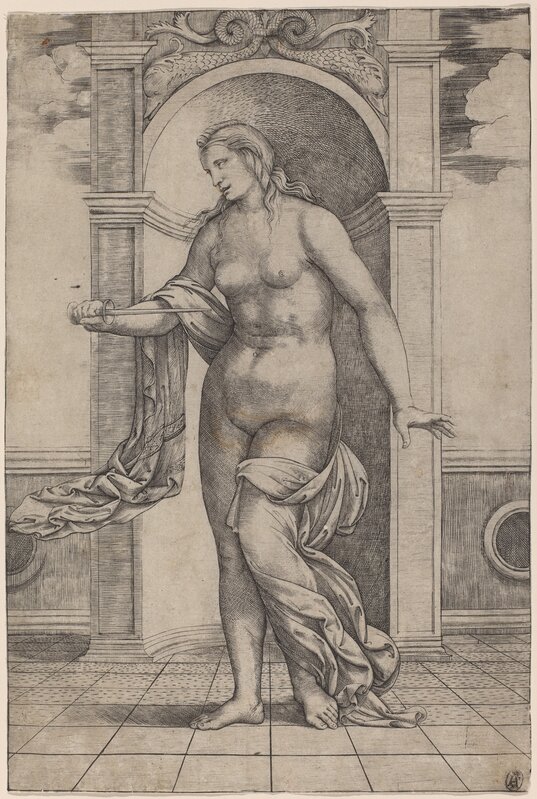 Jacopo Francia, ‘Lucretia’, ca. 1510, Print, Engraving, National Gallery of Art, Washington, D.C.