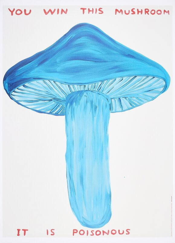 David Shrigley, ‘The Moment Has Arrived, You Win This Mushroom, They Were Too Long, If You Don't Like Tomatoes’, 2021, Print, Four offset lithographs printed in colours, Forum Auctions