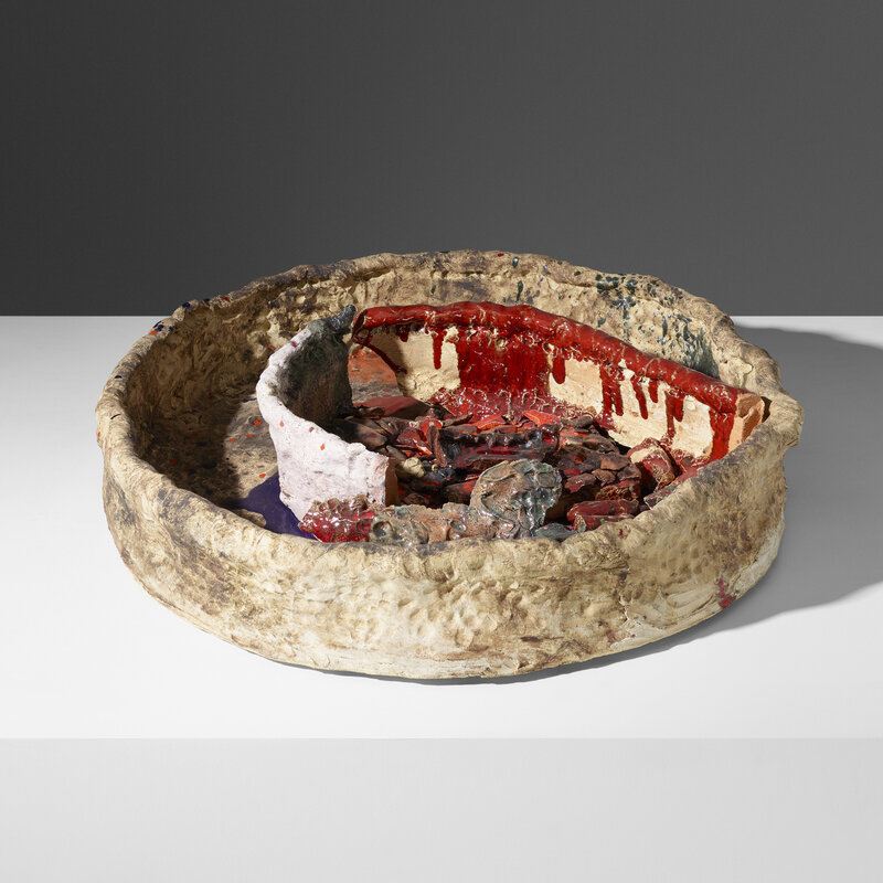 Sterling Ruby, ‘Basin Theology / IBMSMMCCA’, 2011, Sculpture, Glazed stoneware, lacquered wood, Rago/Wright/LAMA/Toomey & Co.