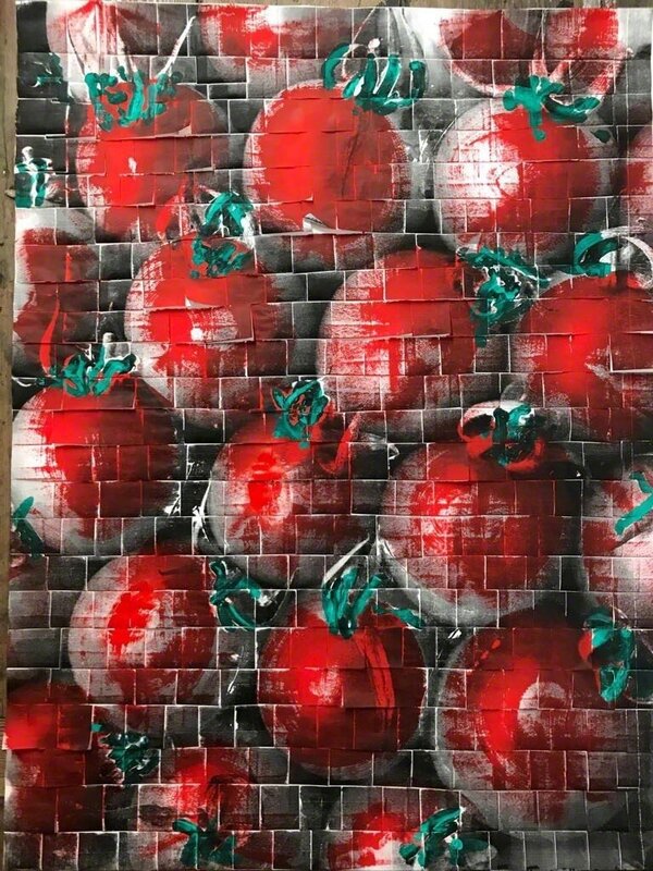 Ardan Özmenoğlu, ‘Tomatoes and Hearts’, 2017, Mixed Media, Silkscreen & painting, Nitra Gallery