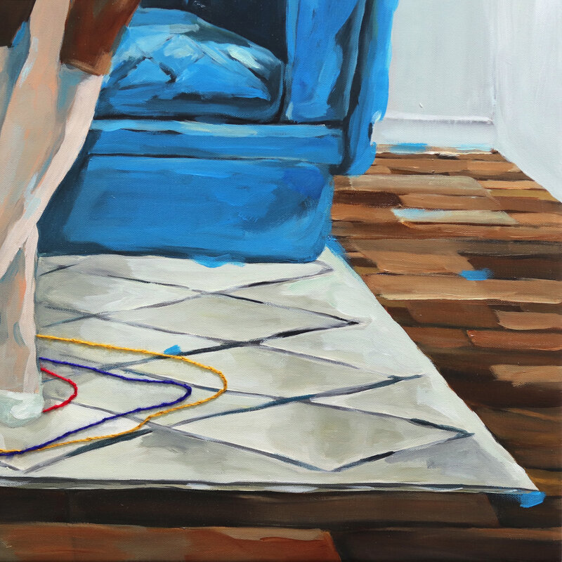 Iqi Qoror, ‘Two Figure Standup’, 2021, Painting, Acrylic on Canvas, Artspace Warehouse