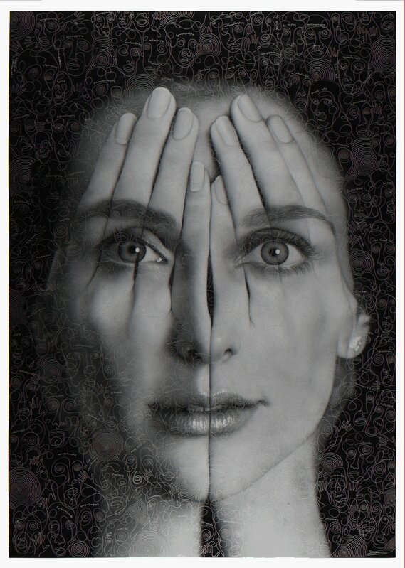 TIGRAN TSITOGHDZYAN, ‘MW Mirror Reimagined’, 2019, Drawing, Collage or other Work on Paper, Drawing on print of original painting, FREMIN GALLERY