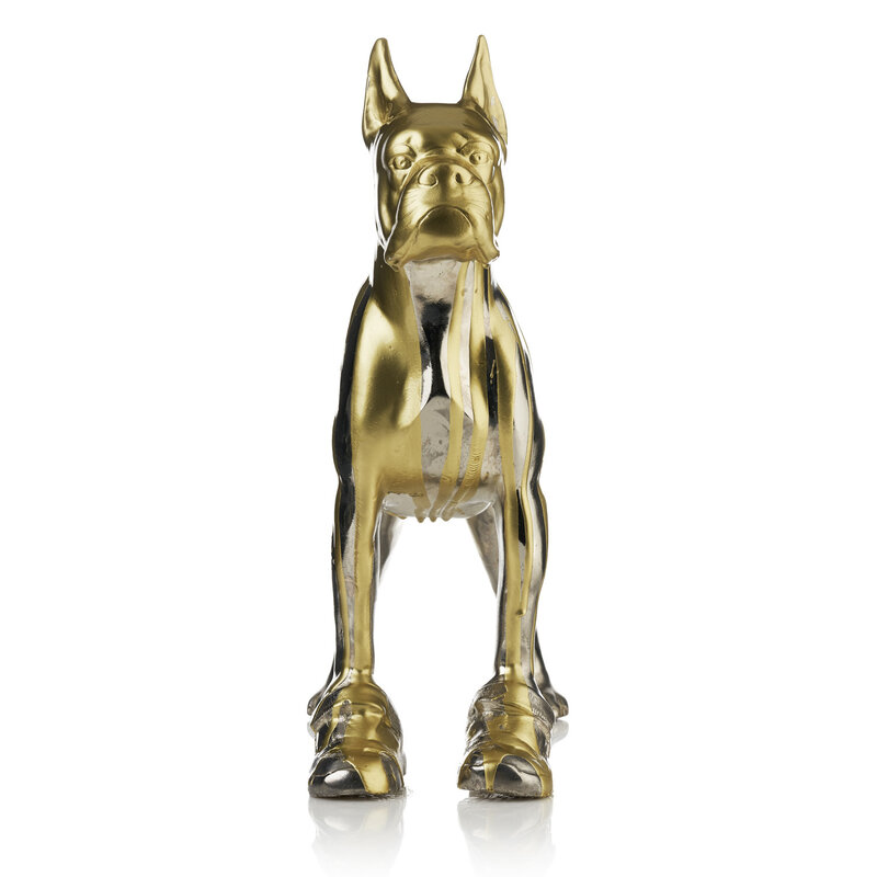 William Sweetlove, ‘Cloned Bulldog with pet bottle.’, 2011, Sculpture, Silver plated bronze, Galleri GKM