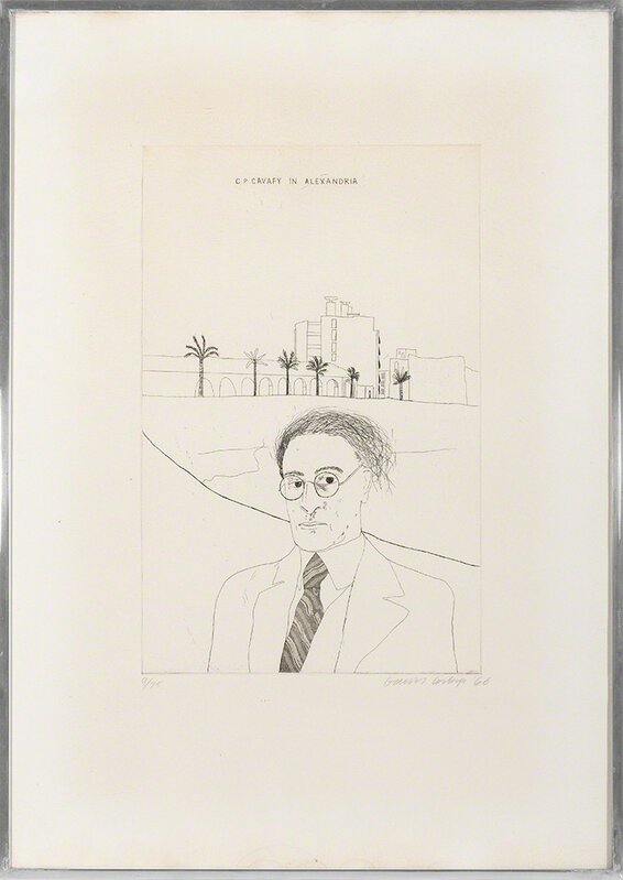 David Hockney, ‘Portrait Of Cavafy In Alexandria (S.A.C., Museum Of Contemporary Art Tokyo 47)’, 1966, Print, Etching, Doyle