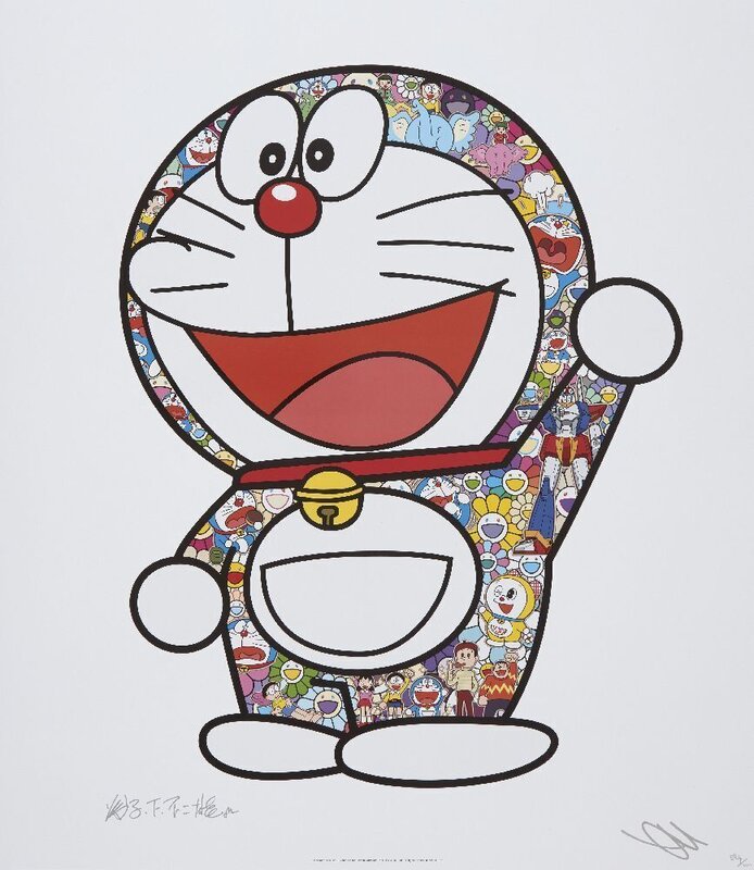 Takashi Murakami, ‘Doraemon: Hip Hip Hurrah!’, 2018, Print, Offset lithographs in colours on smooth wove, Roseberys