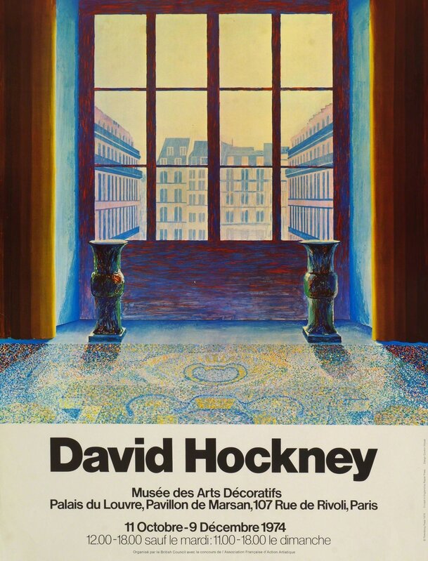 David Hockney, ‘Musee des Arts Decoratifs’, 1974, Print, Offset lithograph in colours/exhibition poster, Roseberys