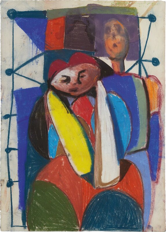 George Condo, ‘Untitled’, 1993, Pastel on paper, Phillips