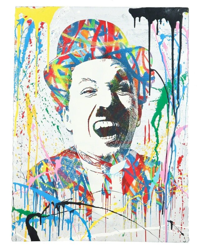 Mr. Brainwash, ‘Charlie’, 2015, Print, Unique screenprint with paint and spray paint on paper, Forum Auctions