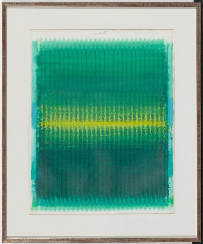 Heinz Mack, ‘Untitled (grüne Frühlingschromatik)’, 1961, Drawing, Collage or other Work on Paper, Pastel on laid paper, Van Ham