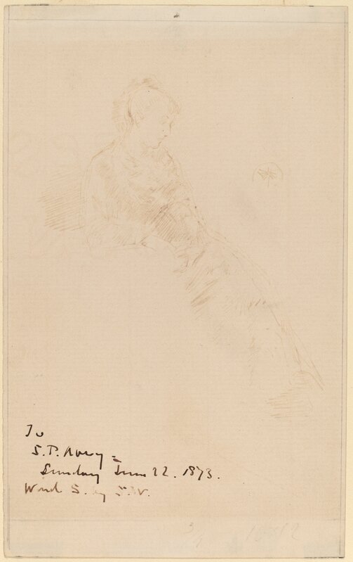 ‘Sketch of Maud’, ca. 1871/1873, Drawing, Collage or other Work on Paper, Pen and brown ink on laid paper, National Gallery of Art, Washington, D.C.