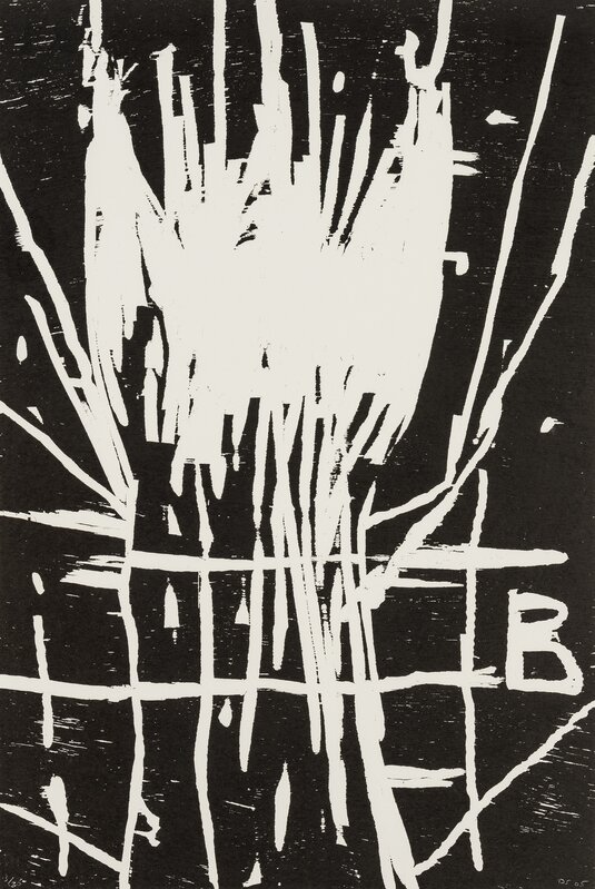 David Shrigley, ‘Untitled (Scribble and B)’, 2005, Print, Woodcut, Forum Auctions