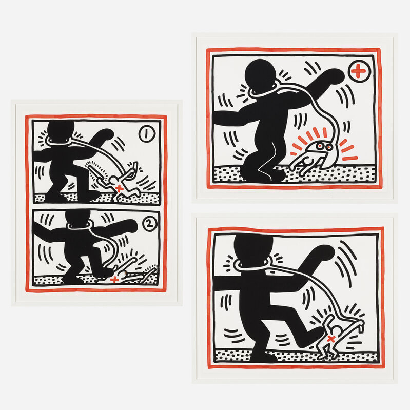 Keith Haring, ‘Free South Africa’, 1985, Print, Lithograph in colors on Rives BFK, Rago/Wright/LAMA/Toomey & Co.