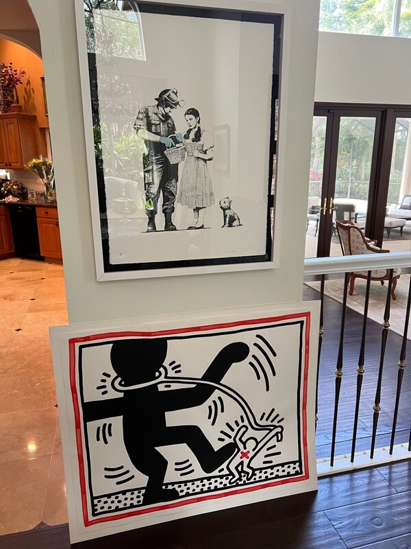 Keith Haring, ‘Untitled 2 from Free South Africa ’, 1985, Print, Lithograph on Rives BFK Paper, Fine Art Mia