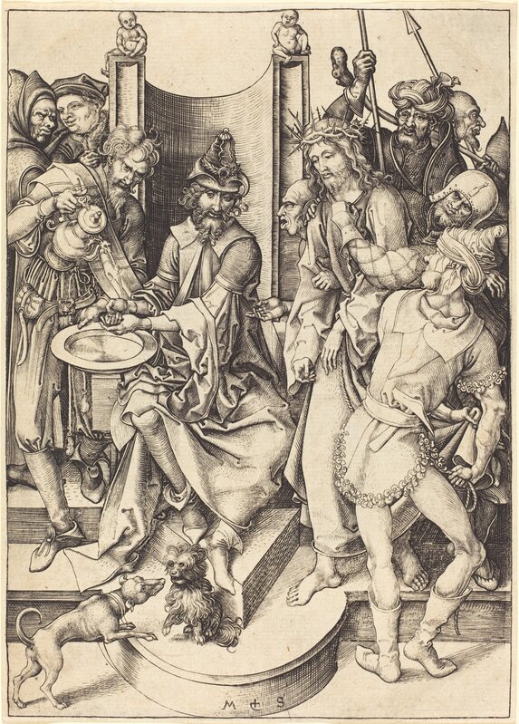 Martin Schongauer, ‘Christ before Pilate’, ca. 1480, Print, Engraving, National Gallery of Art, Washington, D.C.