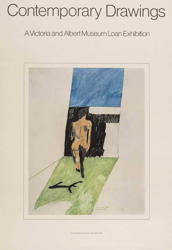 David Hockney, ‘Poster for Contemporary Drawings: A Victoria & Albert Museum Loan Exhibition’, 1974, Print, Offset lithograph printed in colours, Forum Auctions