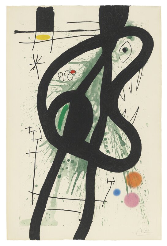 Joan Miró, ‘Le Grand Carnassier’, 1969, Print, Etching with aquatint and carborundum in colours on Arches wove paper, Christie's