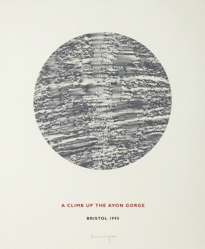 Richard Long, ‘A Climb up the Avon Gorge (Vermeulen, Kolodziej, Monig 36)’, 1995, Print, Screenprint in colours, Forum Auctions