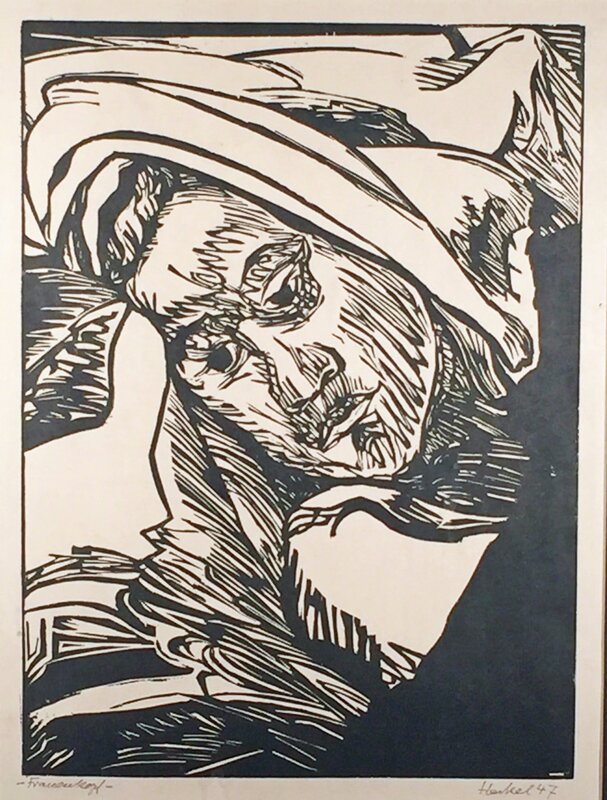 Erich Heckel, ‘FRAUENKOPF (WOMAN'S HEAD)’, 1947, Print, Woodcut, Edward T. Pollack Fine Arts