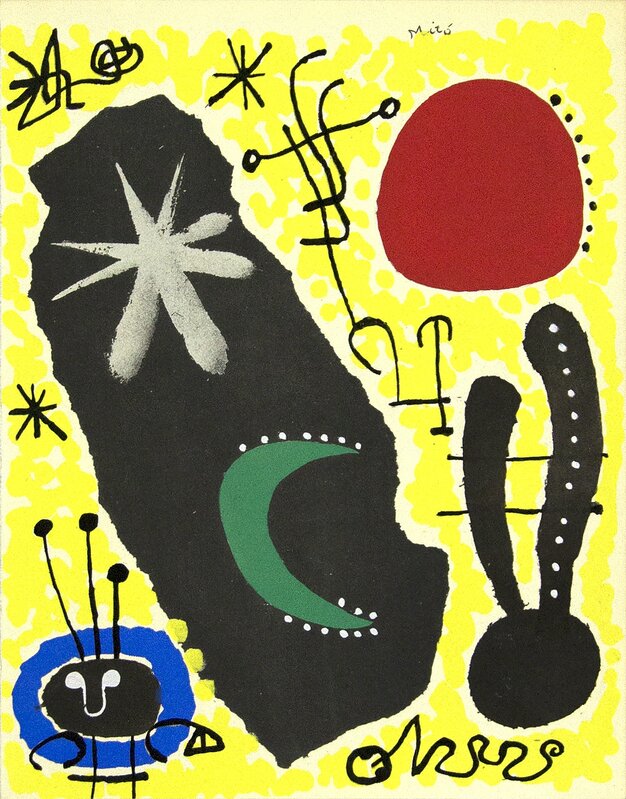 Joan Miró, ‘Papier Colle’, 1955, Print, Original pouchoir, Heather James Fine Art Gallery Auction