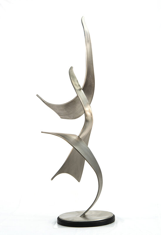 Kevin Robb, ‘Elegant Movements 195 - contemporary, abstract, forged stainless steel sculpture’, 2017, Sculpture, Stainless steel, steel, metal, Oeno Gallery