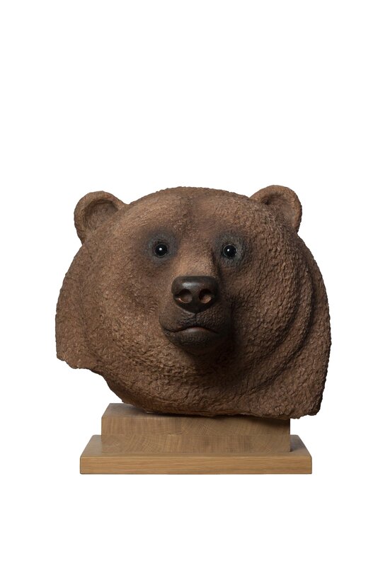 Jean-Marie Fiori, ‘Brown Bear Head ’, 2013, Sculpture, Alabaster, Galerie Dumonteil
