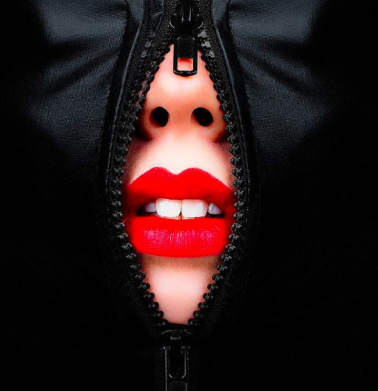 Tyler Shields, ‘Zipper Lips’, 2021, Photography, C-Type on Kodak Endura, Imitate Modern