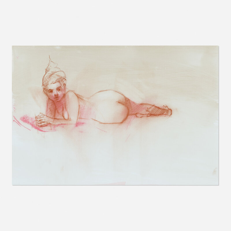 Will Cotton, ‘Ice Cream Girl’, 2007, Drawing, Collage or other Work on Paper, Chalk on paper, Rago/Wright/LAMA/Toomey & Co.