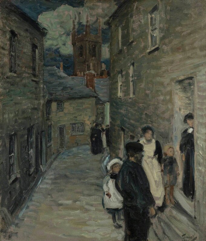Frederick Judd Waugh, ‘Street Scene, St. Ives’, 1906, Painting, Oil on canvas, Doyle