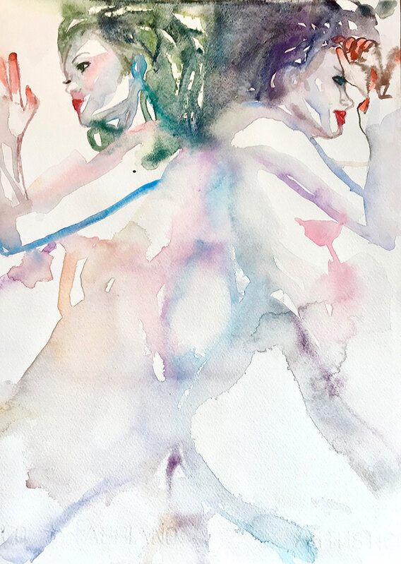 Fahren Feingold, ‘HOOKED ON A FEELING’, 2018, Painting, Watercolor on paper, The Untitled Space