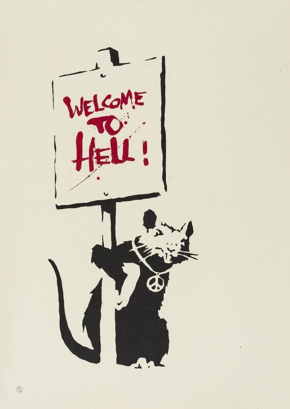 Banksy, ‘Welcome to Hell’, 2004, Print, Screenprint in colours, Forum Auctions