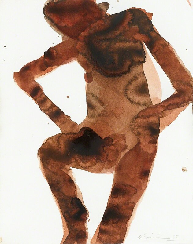 Nathan Oliveira, ‘Santa Fe Nudes #37’, 1999, Drawing, Collage or other Work on Paper, Water color on paper, K. Imperial Fine Art