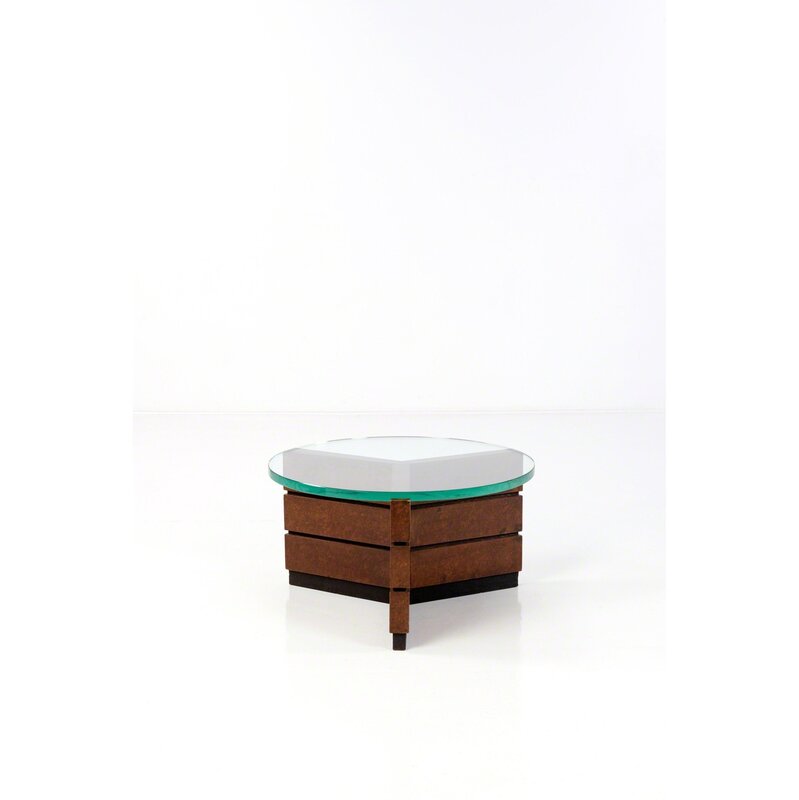 Attributed to Pier Luigi Colli, ‘Side table’, circa 1950, Design/Decorative Art, Bois noirci, acajou et verre, PIASA